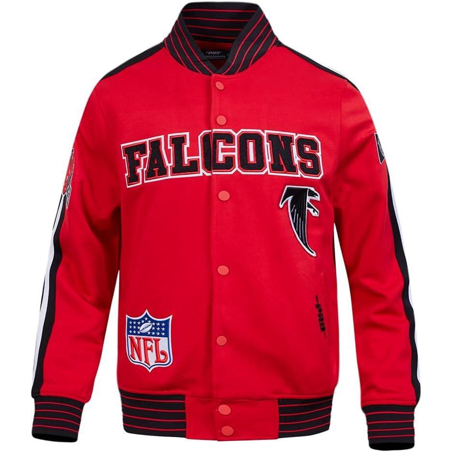 imagePro Standard Mens NFL Pro Game Day Jacket Double Knit JacketRedBlackWhite