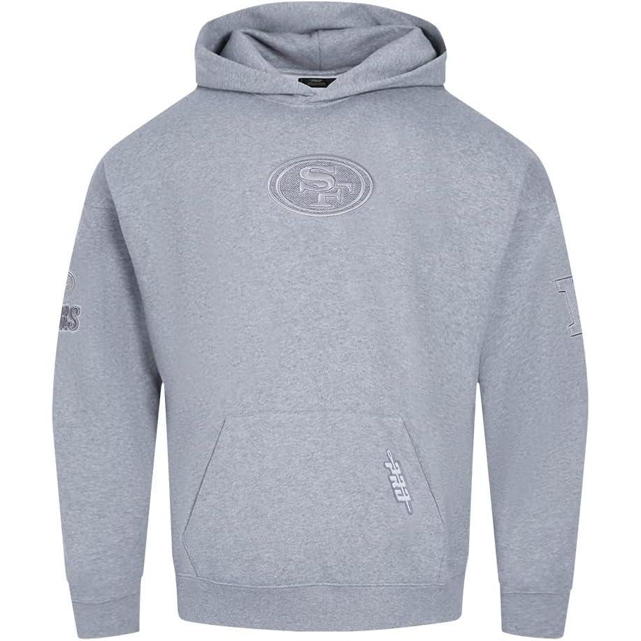 imagePro Standard Mens NFL Reverse French Terry Brushed Back French Terry Pull Over HoodieGrey