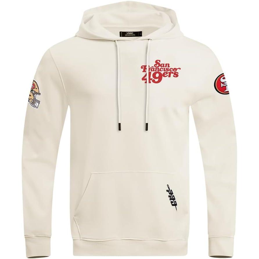 imagePro Standard Mens NFL Souvenir Brushed Back French Terry Pull Over HoodieOffwhite