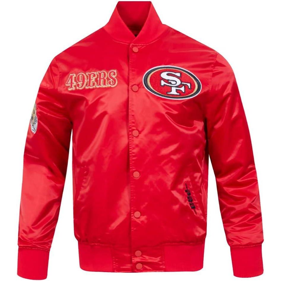 imagePro Standard Mens NFL Souvenir Satin JacketRed