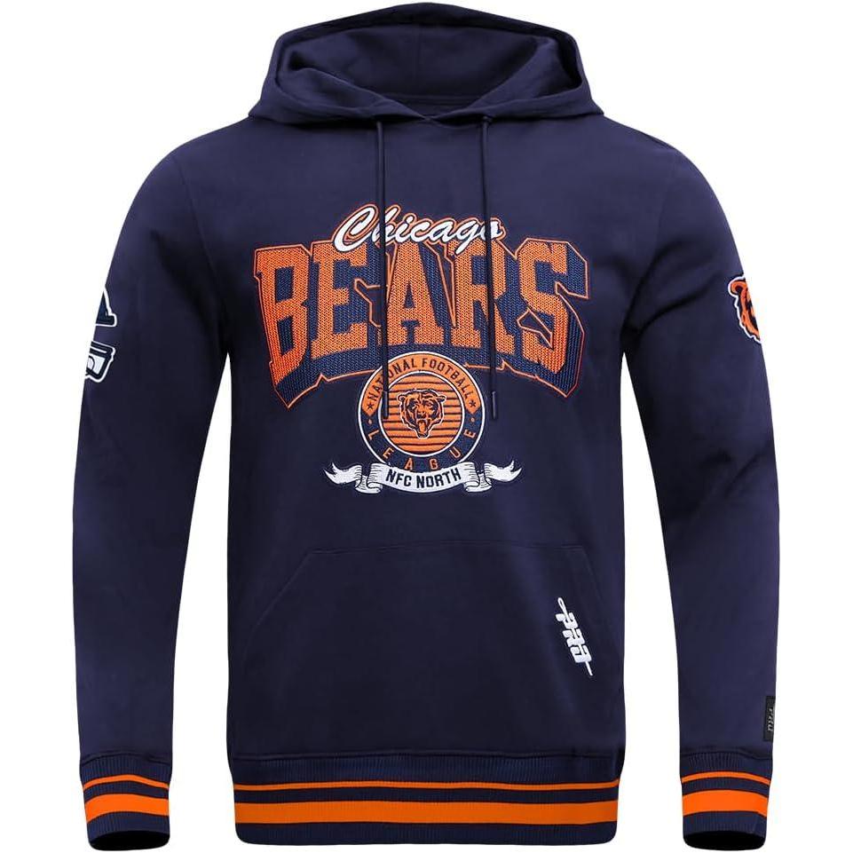 imagePro Standard Mens NFL Team Badge Brushed Back French Terry Pull Over HoodieBlue