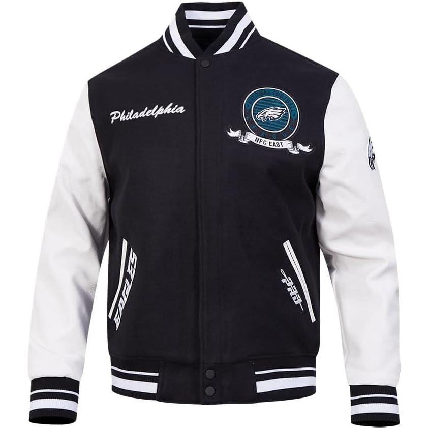 imagePro Standard Mens NFL Team Badge Varsity JacketPHILADELPHIA EAGLES