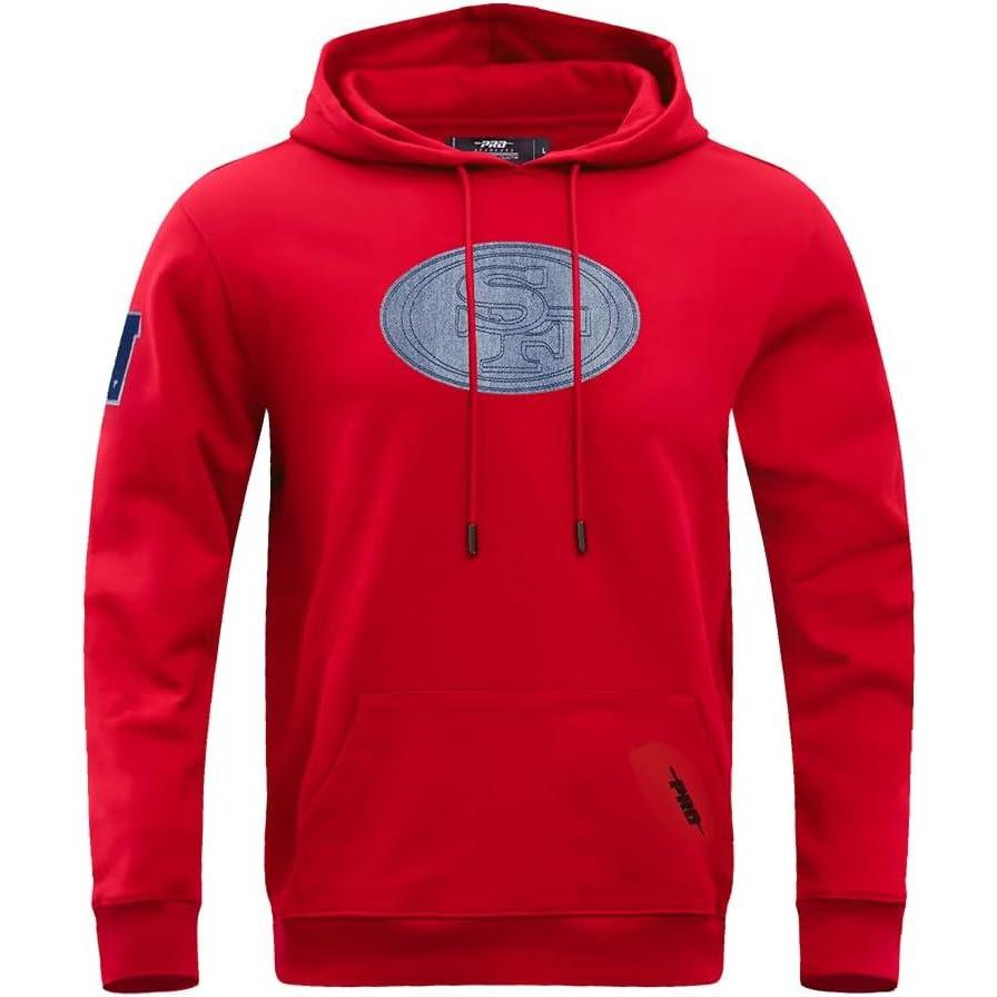 imagePro Standard Mens NFL Varsity Blues Brushed Back French Terry Pull Over HoodieRed