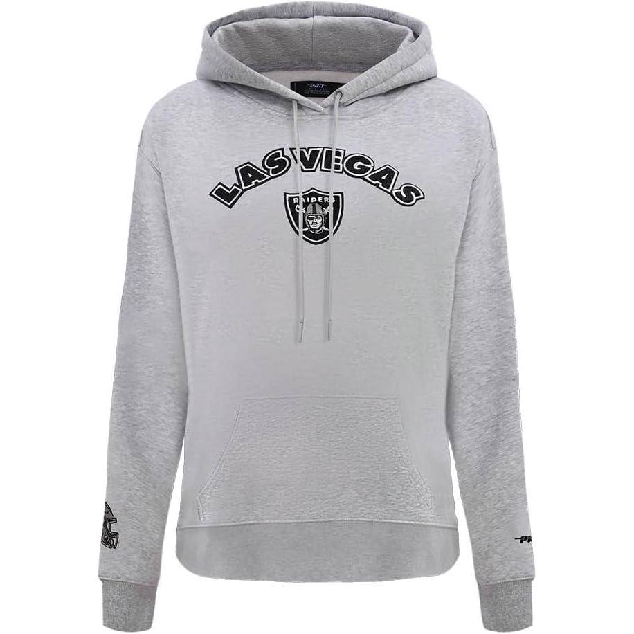 imagePro Standard Womens NFL Classic Chenille Brushed Back French Terry Pull Over HoodieHeather Grey