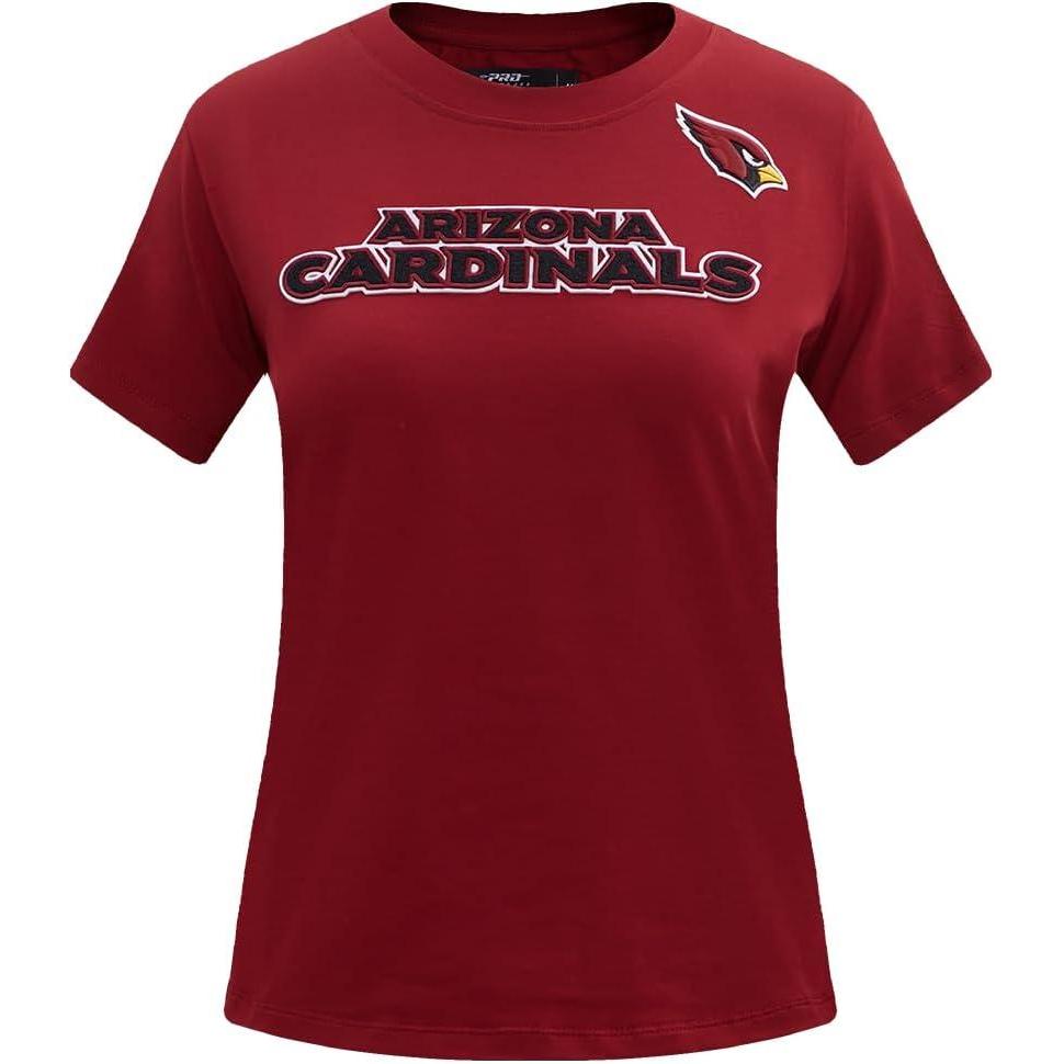 imagePro Standard Womens NFL Classic Chenille Short Sleeve Boxy TeeCardinal Red