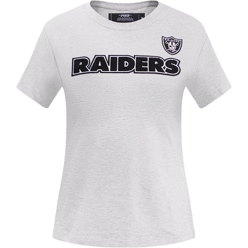 imagePro Standard Womens NFL Classic Chenille Short Sleeve Boxy TeeHeather Grey