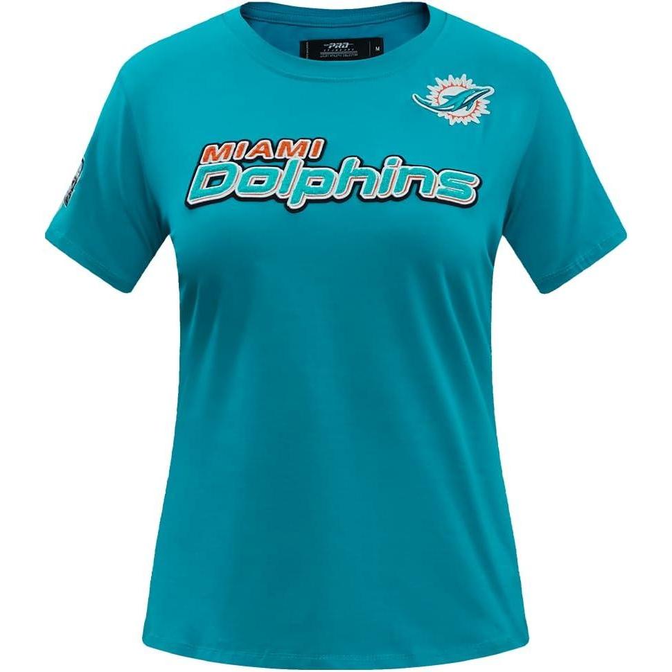 imagePro Standard Womens NFL Classic Chenille Short Sleeve Boxy TeeTeal
