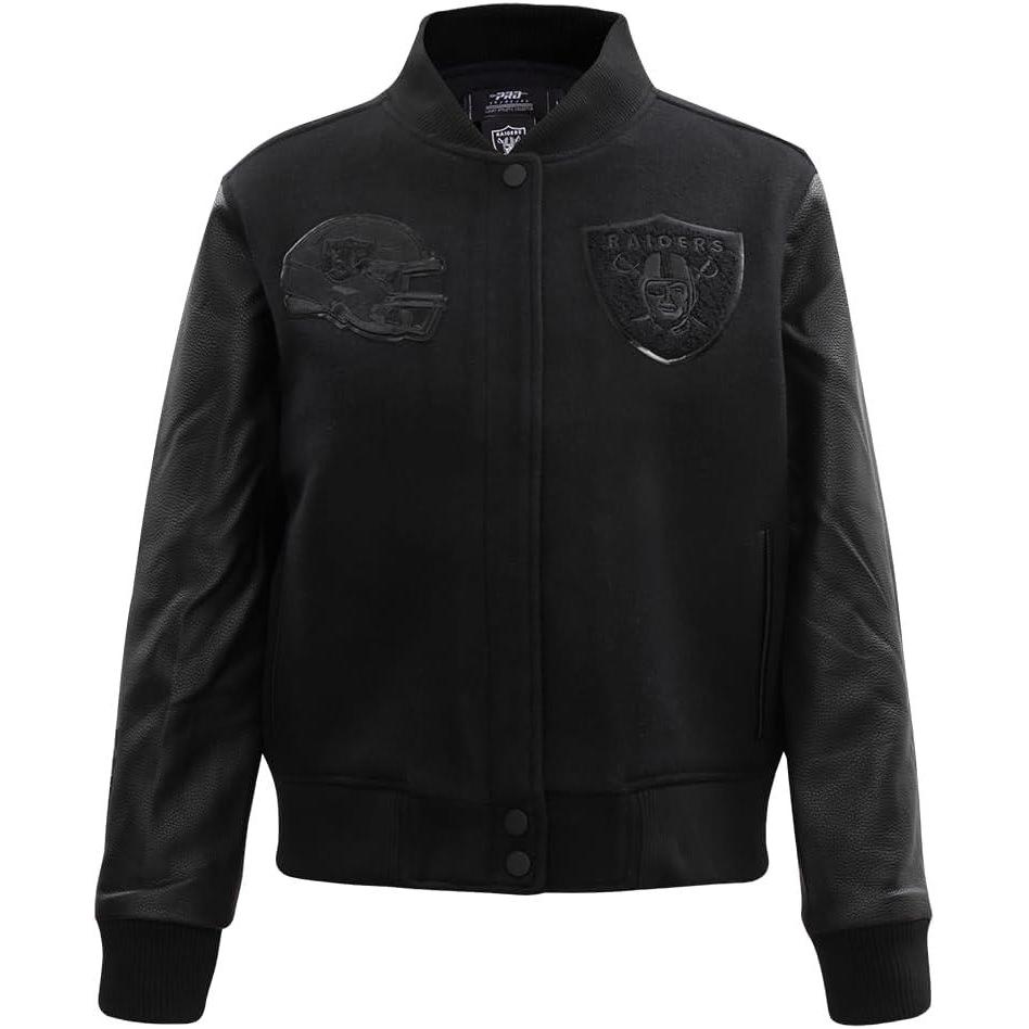 imagePro Standard Womens NFL Classic Triple Black Varsity JacketBlack