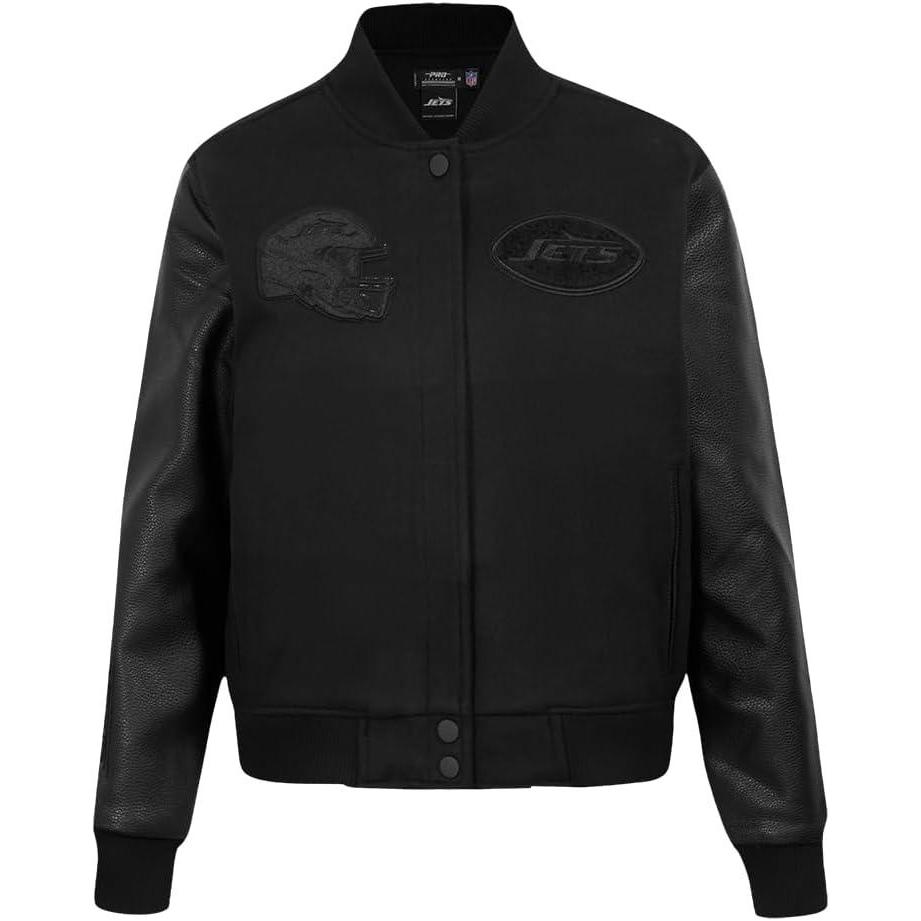 imagePro Standard Womens NFL Classic Triple Black Varsity JacketJet Black