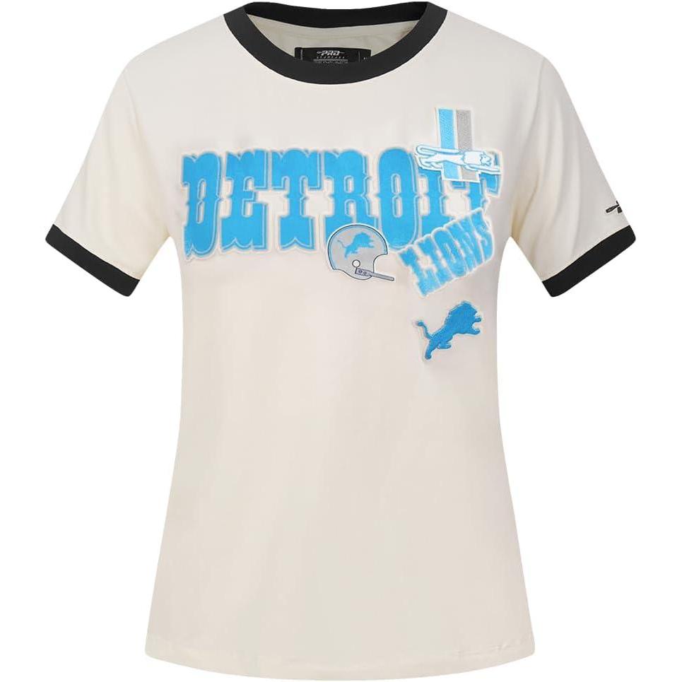 imagePro Standard Womens NFL Retro Cascade Short Sleeve Slim TeeEggshell Black