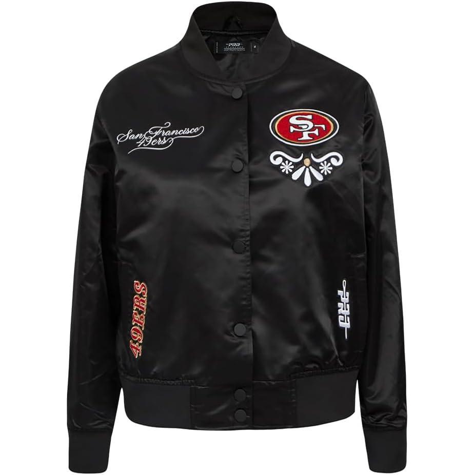 imagePro Standard Womens NFL Sugar Skull Satin Jacket