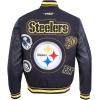 Mens NFL DIY Pick Stitch Varsity Jacket(Black)