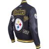 Mens NFL DIY Pick Stitch Varsity Jacket(Black)