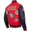 Mens NFL DIY Pick Stitch Varsity Jacket(Red)