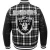 Mens NFL Pro Prep Varsity Jacket(White)