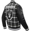 Mens NFL Pro Prep Varsity Jacket(White)
