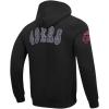 Mens NFL Rebel Athletics Brushed Back French Terry Pull Over Hoodie(Black)
