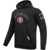 Mens NFL Rebel Athletics Brushed Back French Terry Pull Over Hoodie(Black)