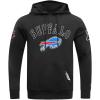 Mens NFL Rebel Athletics Brushed Back French Terry Pull Over Hoodie(Black)