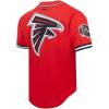 NFL ATLANTA FALCONS SCRIPT TAIL MEN’S MESH BUTTON DOWN SHIRT (RED/BLACK)(Red/Black)