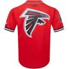 NFL ATLANTA FALCONS SCRIPT TAIL MEN’S MESH BUTTON DOWN SHIRT (RED/BLACK)(Red/Black)