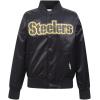 Pro Standard Big Boys NFL Classic Chenille Satin Jacket(Black)