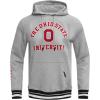 Pro Standard Mens College Classic Chenille Pull Over Hoodie(Heather Gray/Black)