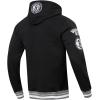 Pro Standard Mens NBA Brooklyn Nets Retro Classics Fleece Pull Over Hoodie Black/Gray M