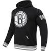 Pro Standard Mens NBA Brooklyn Nets Retro Classics Fleece Pull Over Hoodie Black/Gray M