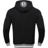 Pro Standard Mens NBA Brooklyn Nets Retro Classics Fleece Pull Over Hoodie Black/Gray M