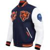 Pro Standard Mens NFL Best Of Varsity Jacket(Midnight Navy/Orange/Midnight Navy)