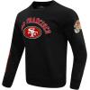 Pro Standard Mens NFL Classic Bristle Brushed Back French Terry Pull Over Hoodie(Black)