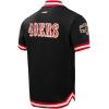 Pro Standard Mens NFL Classic Chenille Button Down(Black/Red)