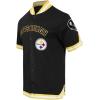 Pro Standard Mens NFL Classic Chenille Button Down(Black/Yellow)