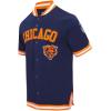 Pro Standard Mens NFL Classic Chenille Button Down(Midnight Navy/Orange)