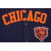 Pro Standard Mens NFL Classic Chenille Button Down(Midnight Navy/Orange)