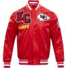 Pro Standard Mens NFL Mash Up Satin Jacket(Red)