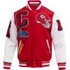 Pro Standard Mens NFL Mash Up Varsity Jacket(Red)
