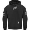 Pro Standard Mens NFL Reverse French Terry Brushed Back French Terry Pull Over Hoodie(Black)