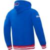 Pro Standard Mens NFL Script Tail Brushed Back French Terry Pull Over Hoodie(Blue)