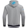 Pro Standard Mens NFL Script Tail Brushed Back French Terry Pull Over Hoodie(Grey)