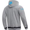 Pro Standard Mens NFL Script Tail Brushed Back French Terry Pull Over Hoodie(Grey)