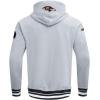 Pro Standard Mens NFL Script Tail Brushed Back French Terry Pull Over Hoodie(Heather Gray/Black)
