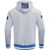 Pro Standard Mens NFL Script Tail Brushed Back French Terry Pull Over Hoodie(Heather Grey/Dodger Blue)