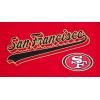 Pro Standard Mens NFL Script Tail Brushed Back French Terry Pull Over Hoodie(Red)