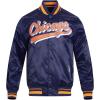 Pro Standard Mens NFL Script Tail Satin Jacket(Blue)