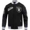Pro Standard Mens NFL Script Tail Varsity Jacket(Black)
