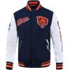 Pro Standard Mens NFL Script Tail Varsity Jacket(Blue)