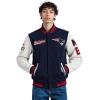 Pro Standard Mens NFL Script Tail Varsity Jacket(Blue)