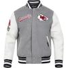 Pro Standard Mens NFL Script Tail Varsity Jacket(Grey)